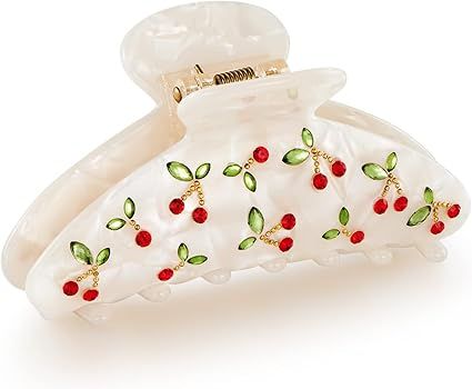LILIE&WHITE Acrylic Hair Clips Claws For Women With The Rhinestone Pattern In Red Cherry Shape Ha... | Amazon (CA)