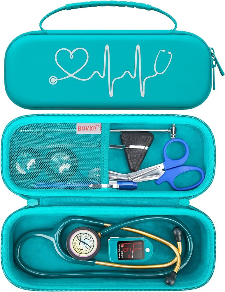 BOVKE Travel Stethoscope Case for 3M Littmann Classic III, Lightweight II S.E, MDF Acoustica Ligh... | Amazon (US)