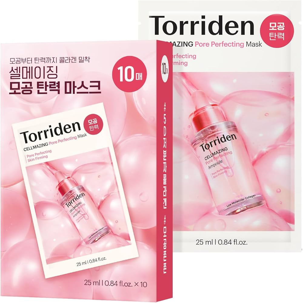 Torriden CELLMAZING Pore Perfecting Mask (10 Sheets) | Elasticity-Boosting Mask for Pores | 5D Co... | Amazon (US)