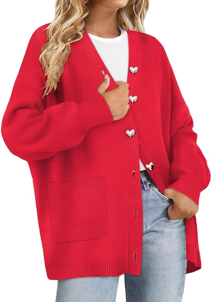 RITERA Womens Plus Size Cardigans Sweatershirts Coat Open Front Button Up Long Sleeeve Oversize W... | Amazon (US)