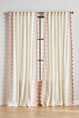 Maeve Scalloped Cotton Curtain | Anthropologie (US)