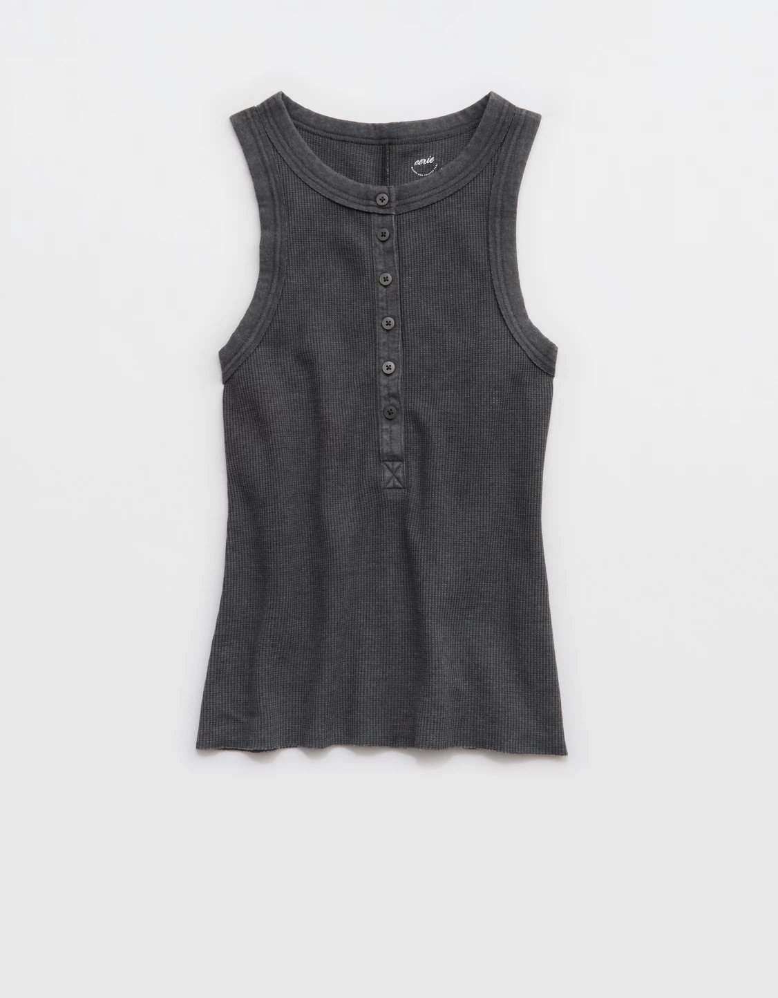 Aerie Unwind Waffle Henley Tank Top | Aerie