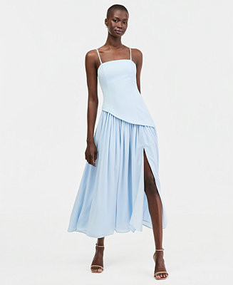RARE Juniors' Asymmetric Sleeveless Midi Dress - Macy's | Macy's