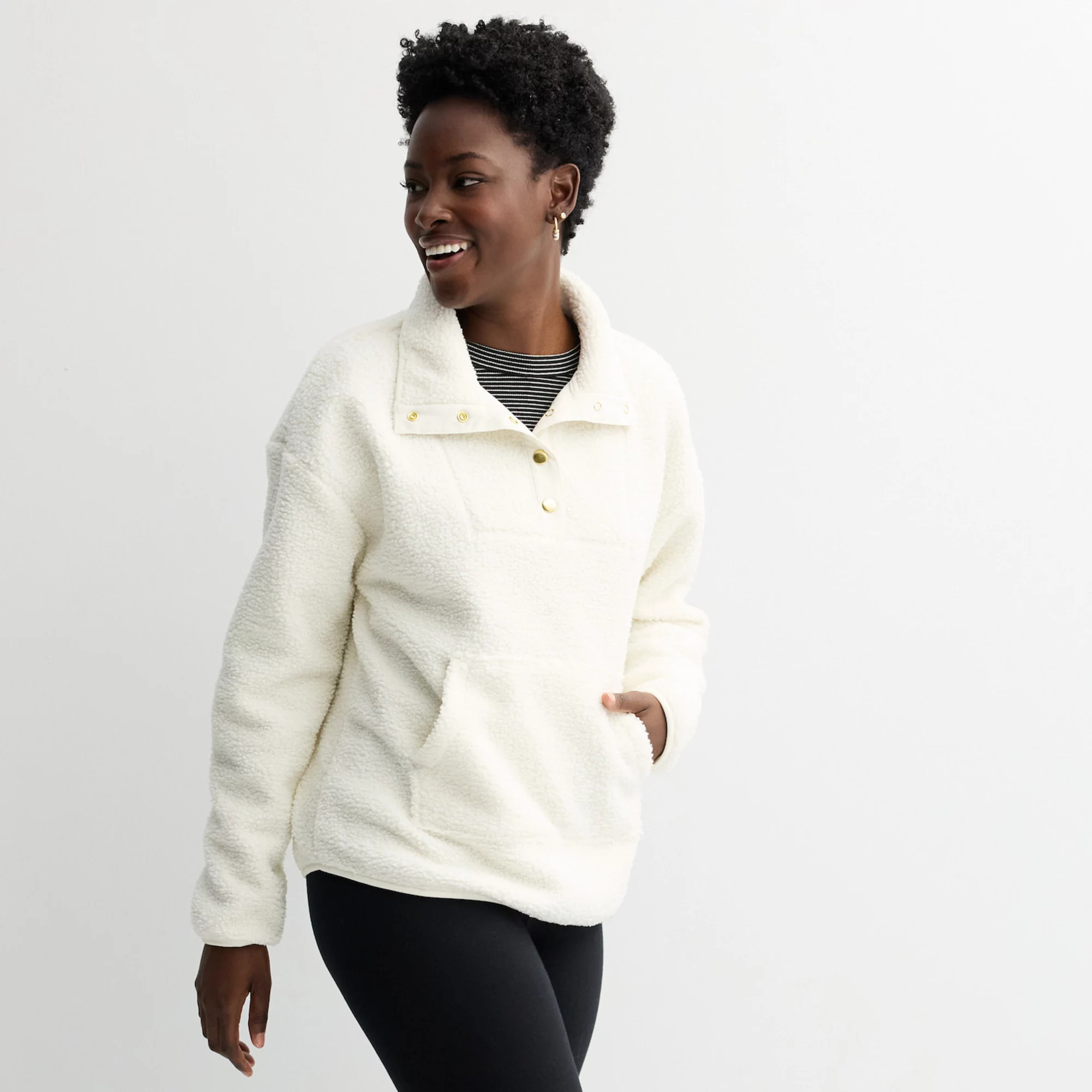 Women's Sonoma Goods For Life® Faux Shearling Pullover | Kohl's