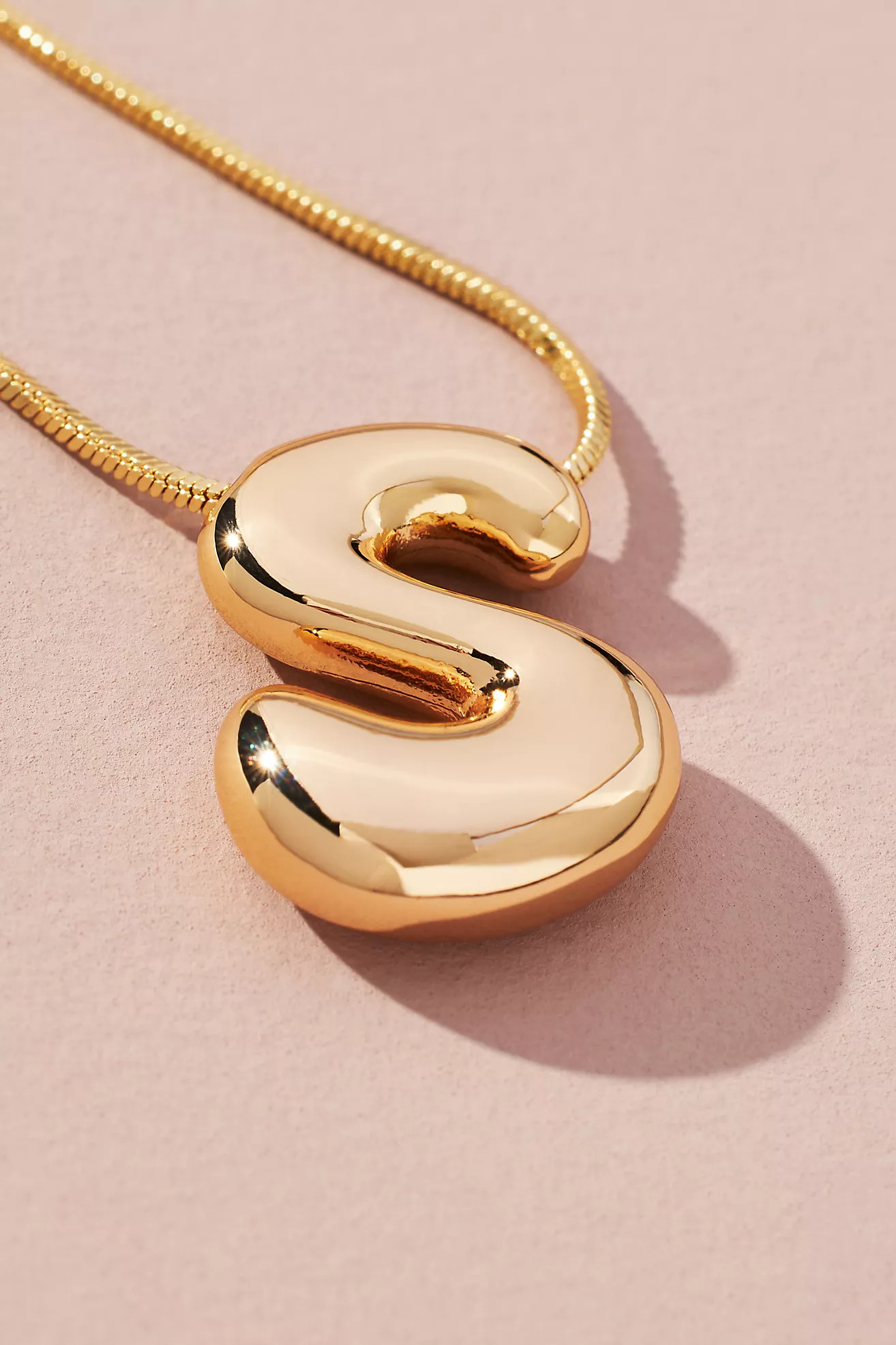 Bubble Letter Monogram Necklace | Anthropologie (US)