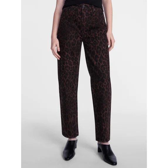 Scenario Women's and Women's Plus High Rise Barrel Jeans, 26", 28" Inseam, Sizes 0-28W | Walmart (US)