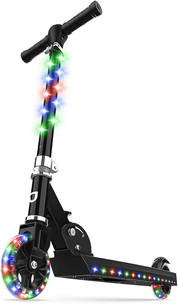 Jetson 2-Wheel Light-Up Kick Scooter, Light Up Deck and Wheels, Height Adjustable Handlebar, Rear... | Amazon (US)