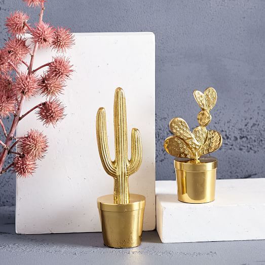Brass Cactus Objects | West Elm (US)