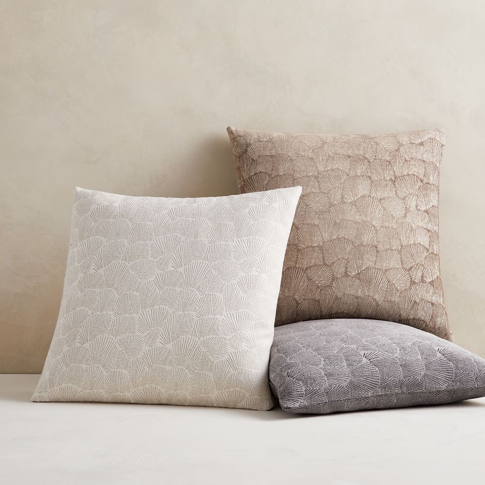 Deco Shells Chenille Jacquard Pillow Cover | West Elm (US)