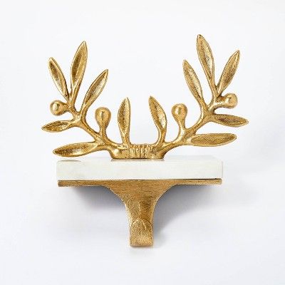 Brass Antler Stocking Holder - Threshold™ designed with Studio McGee | Target