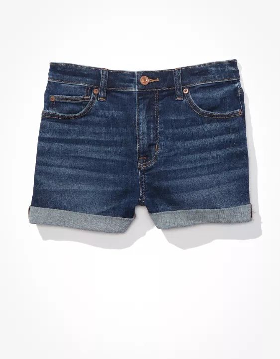 AE Ne(x)t Level Super High-Waisted Denim Short Short | American Eagle Outfitters (US & CA)