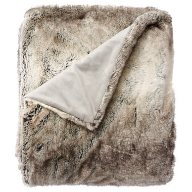 THROW FAUX FUR SILVER FOX | Indigo (CA)