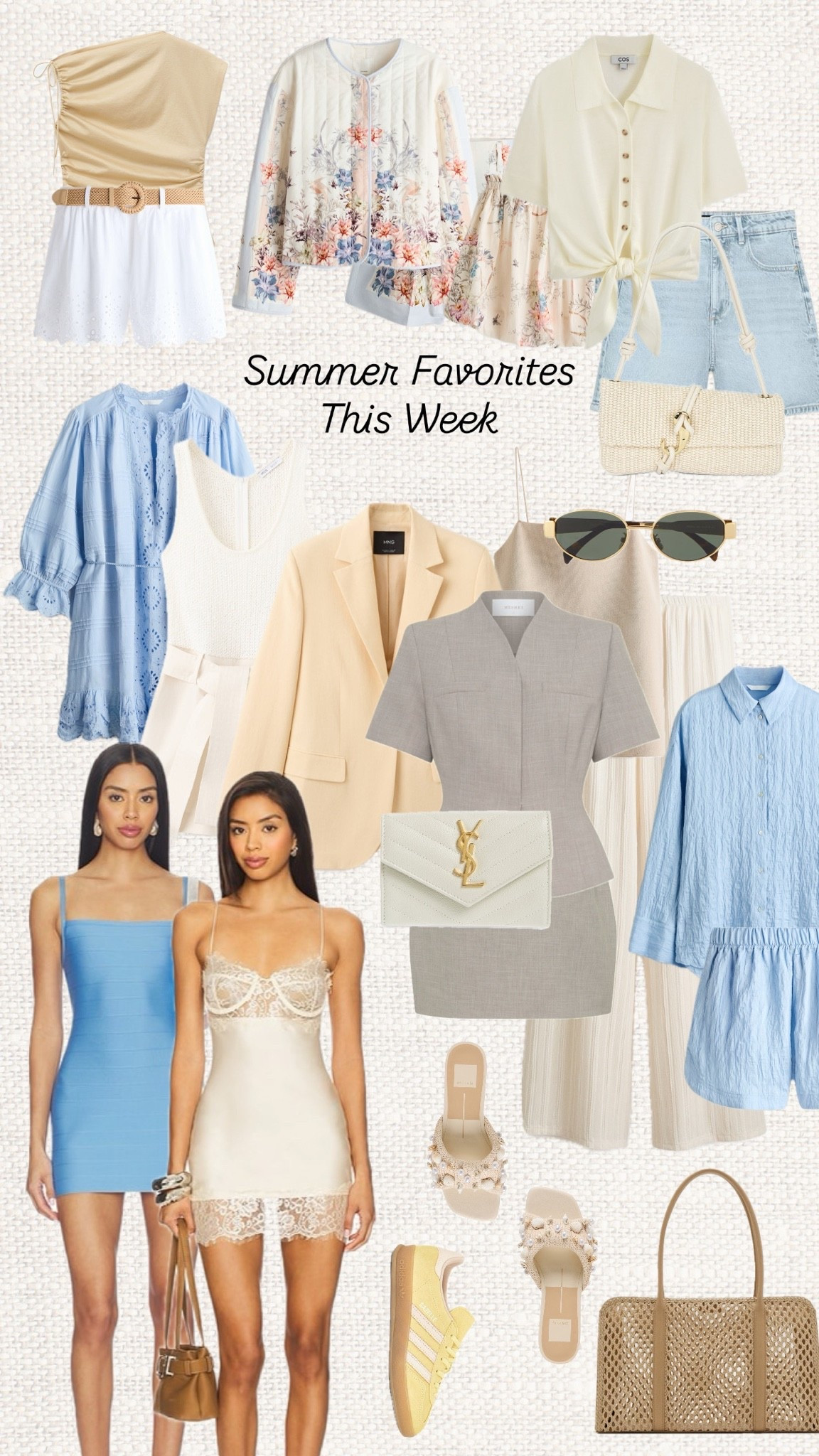 Summer favorites that feel expensive ✨🤍

Which look is your favorite: 💙 blue tones or 🤍 neutral tones?

summer fashion, summer outfits, neutral style, blue dress, vacation outfit, resort wear, linen outfit, chic summer style, capsule wardrobe, european summer, elevated basics, wedding guest dress, feminine style, designer inspired, woven bag, summer sandals, matching sets, classy outfits, vacation wardrobe, effortless style

#LTKsummer #LTKstyletip #LTKdresses