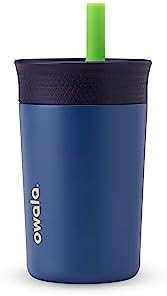 Owala Kids Insulation Stainless Steel Tumbler with Spill Resistant Flexible Straw, Easy to Clean,... | Amazon (US)
