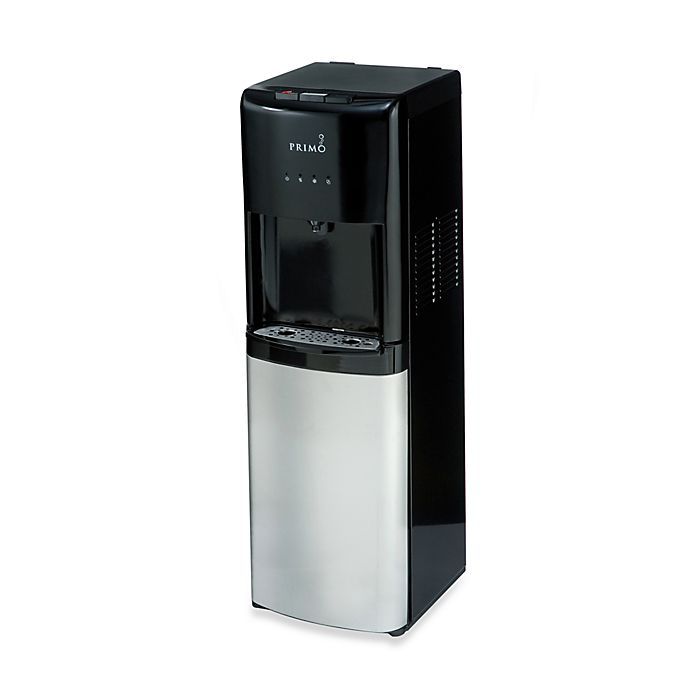 Primo Bottom Load Hot, Cool and Cold Water Dispenser in Black/Stainless Steel | Bed Bath & Beyond