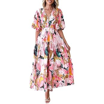 Sissyaki Women's Floral Maxi Dress 2026 Summer Spring Wedding Guest Dress | Amazon (US)
