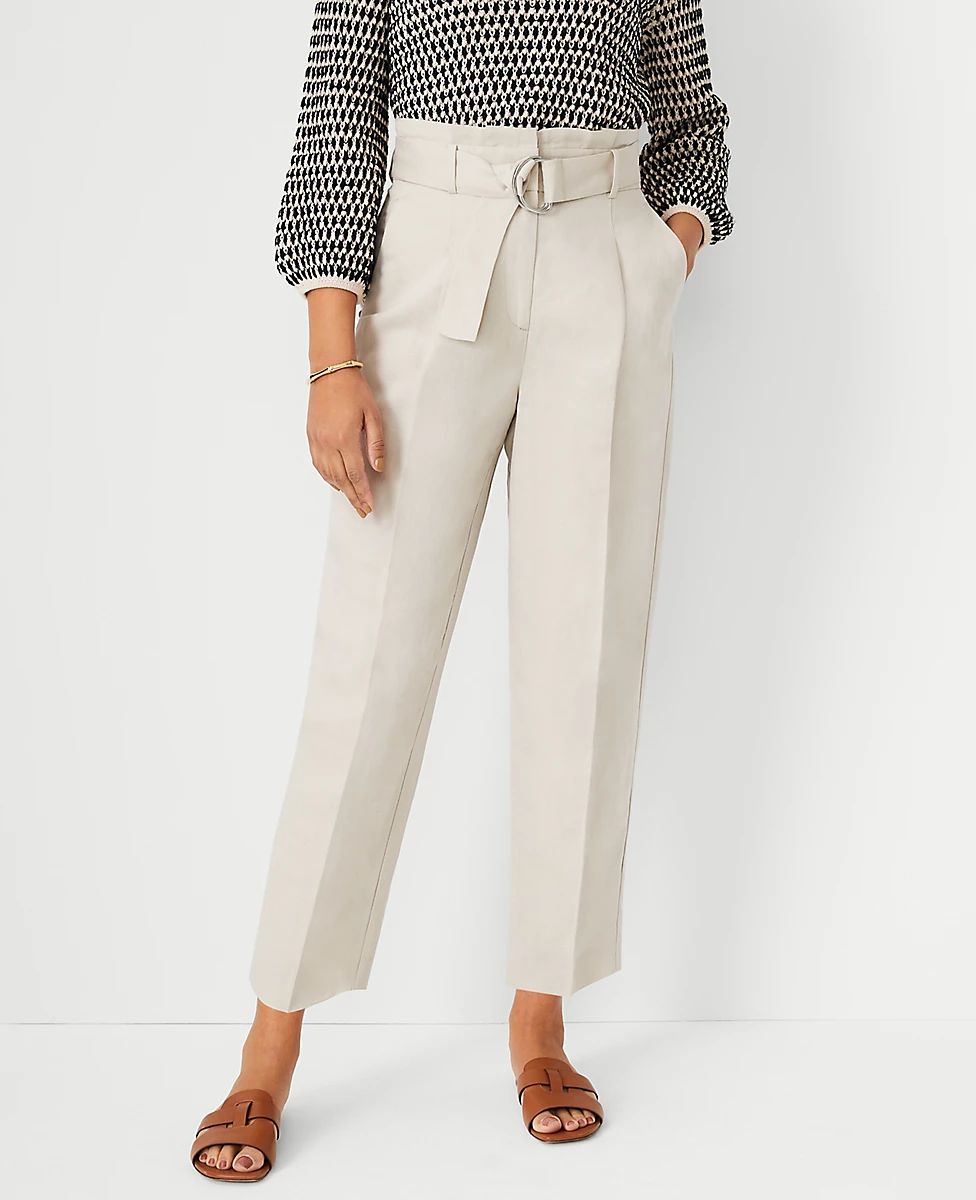 The Belted Paperbag Ankle Pant | Ann Taylor (US)