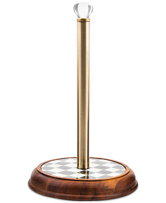 Courtly Check Wood Paper Towel Holder | Macy's