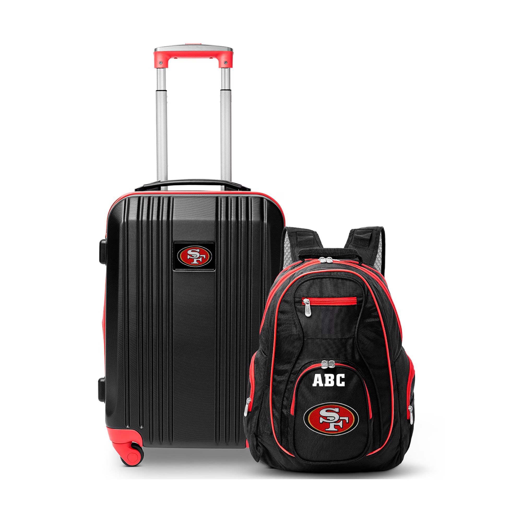 San Francisco 49ers MOJO Personalized Premium 2-Piece Backpack & Carry-On Set | NFL Shop