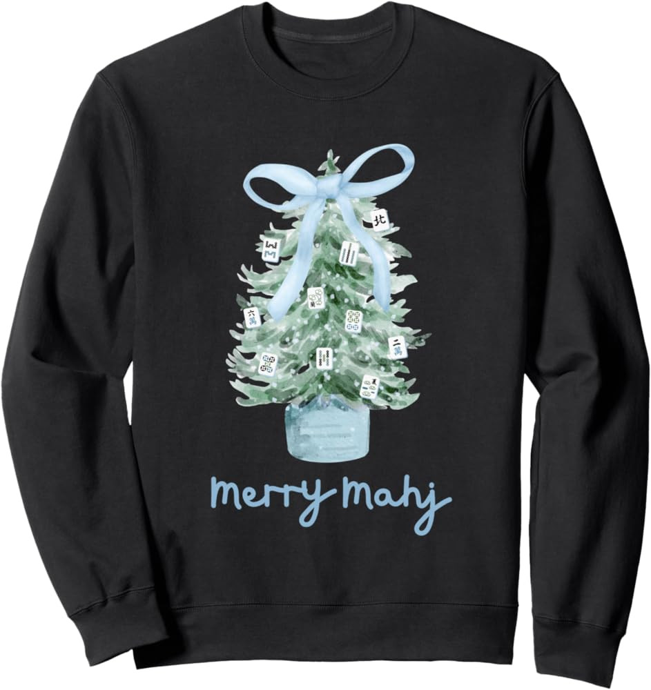 Merry Mahj Christmas Mahjong Sweatshirt | Amazon (US)