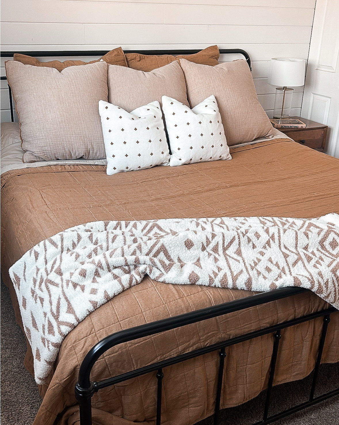 A quick cozy bedroom refresh this weekend. Bedding and pillows are all 40% off. And I linked a *similar* blanket    

#LTKHome #LTKSaleAlert