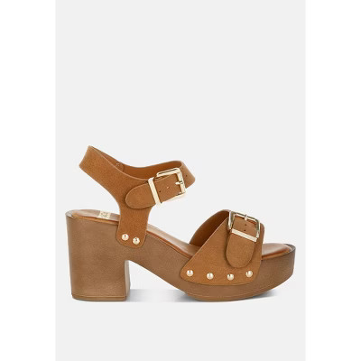 Rag & Co Womens Lhasa Real Suede Leather Clog Sandals 9.5 | Target
