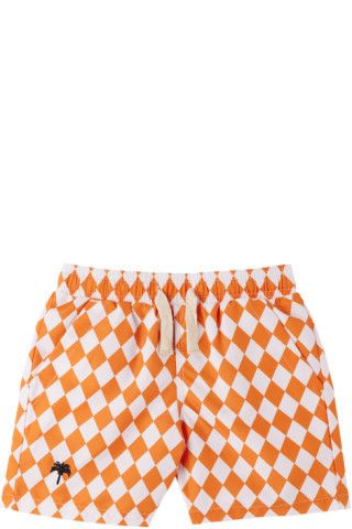 OAS - Kids Orange & White Rusty Diamond Swim Shorts | SSENSE