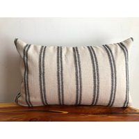 Modern Mudcloth Kalahari Natural Stripe Pillow Cover Neutral Beige Grey Available in Multiple Sizes | Etsy (US)