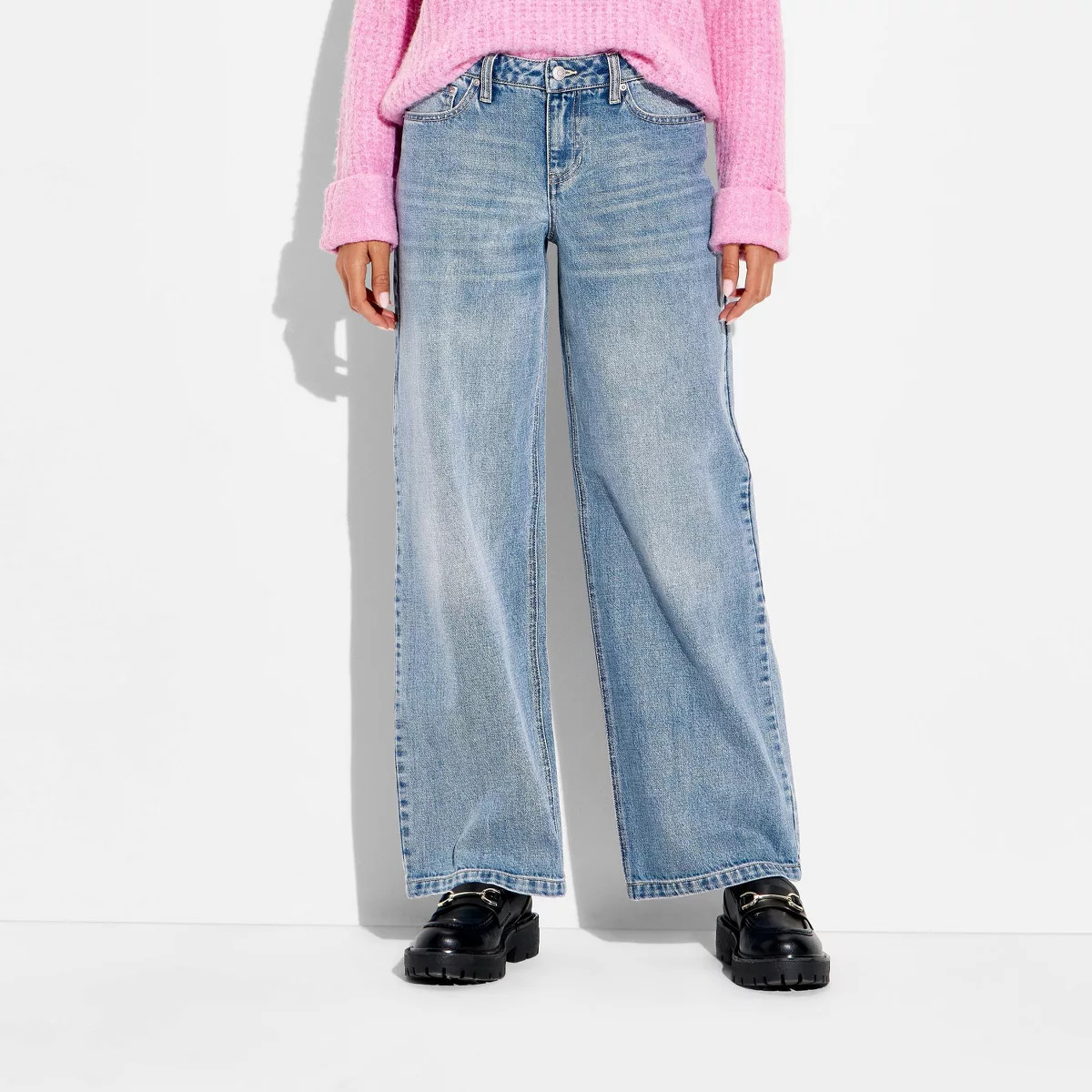 Women's Low-Rise Baggy Jeans - Wild Fable™ Light Wash | Target