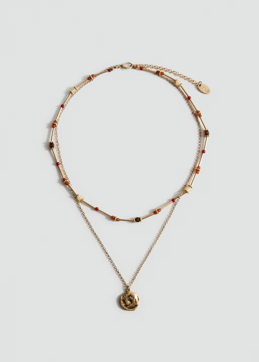Combined double-pendant necklace - Women | MANGO USA | Mango (US/MX/AU)