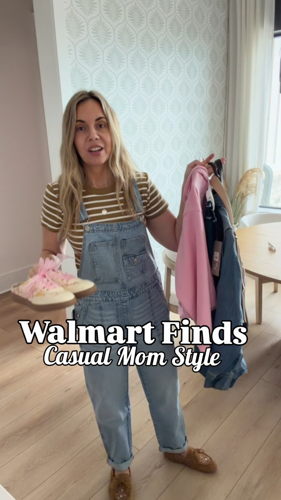 Overalls are my true size small but I did size up one to a medium in this tee. Sneakers are my true size 8. Sized up in the skirt to medium and pink hoodie is my true small. Walmart finds. Mom style. Millennial style. #momstyle #walmart #millenial #casualoutfit #walmartstyle @walmart 

#LTKmomlife #LTKootd