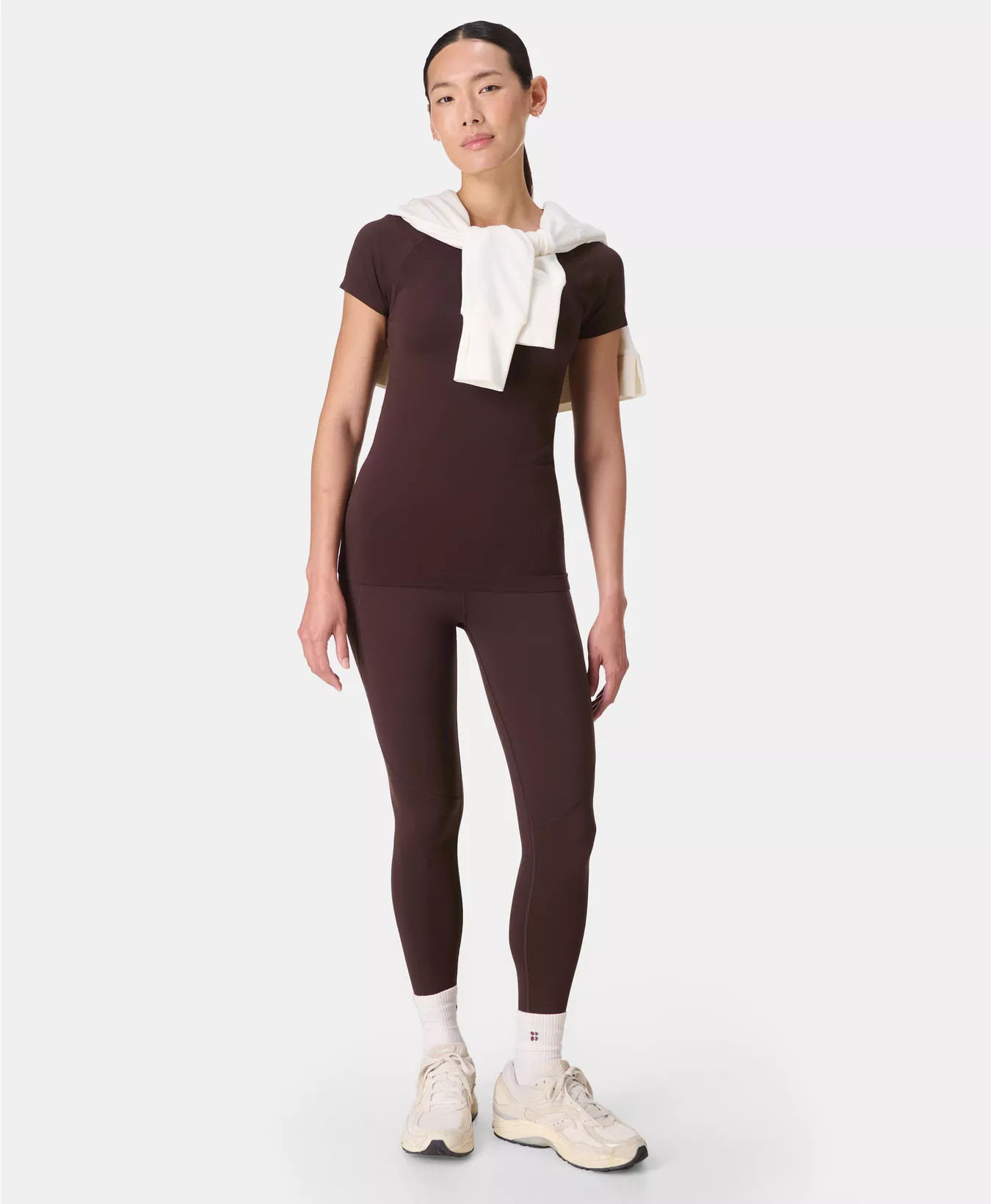 Athlete Seamless Gym T-Shirt - Sable Brown | Women's T-Shirts | Sweaty Betty | Sweaty Betty UK