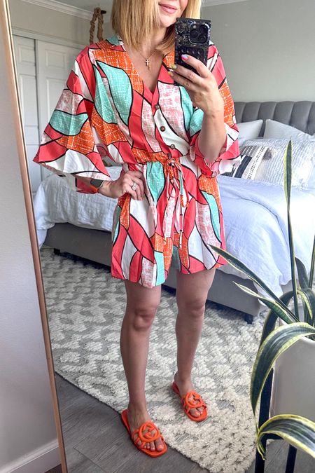 Splurge on the sandals 😜 save on this summer outfit 🧡🧡🧡
I’m talking this romper is under $20
Can easily be dressed up or down 

#LTKFindsUnder50 #LTKShoeCrush #LTKParties