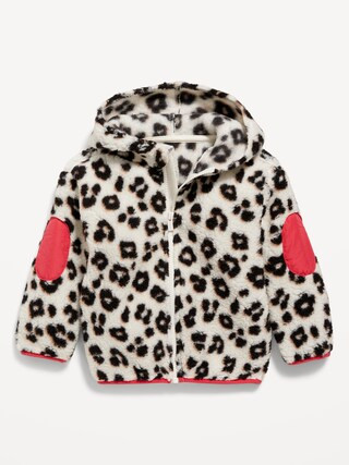 Unisex Printed Sherpa Zip-Front Hooded Jacket for Toddler | Old Navy (US)