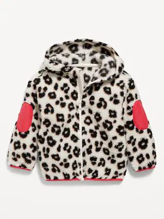 Unisex Printed Sherpa Zip-Front Hooded Jacket for Toddler | Old Navy (US)