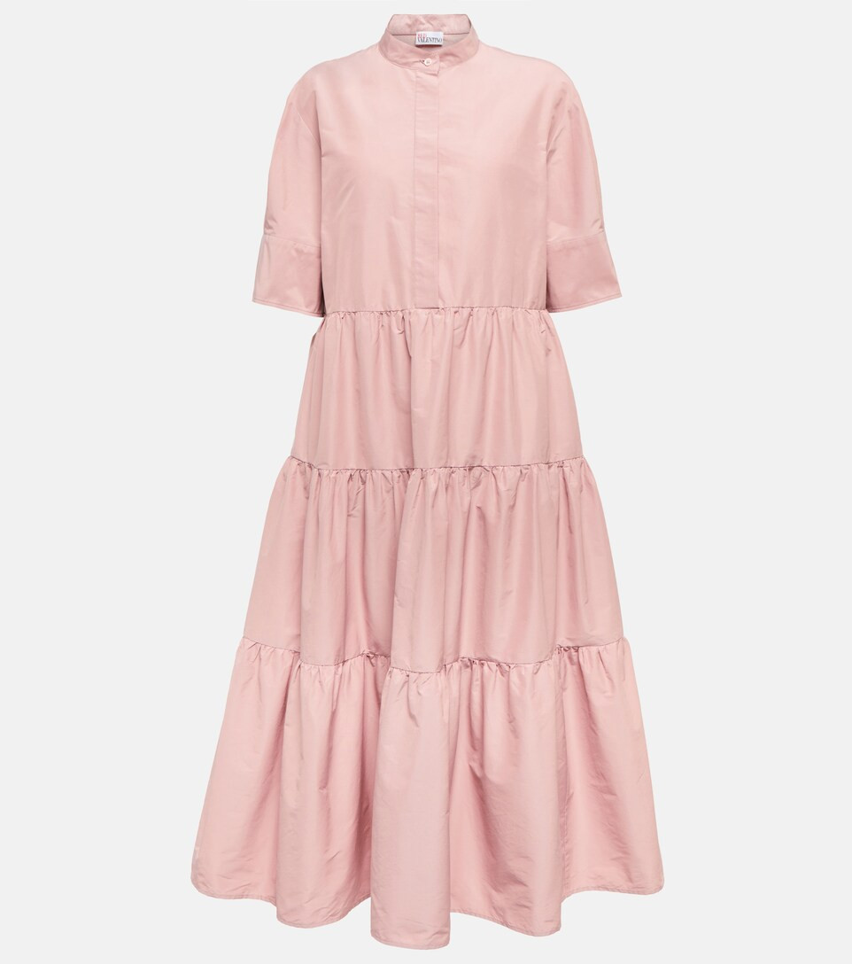 Tiered cotton-blend midi dress | Mytheresa (US/CA)