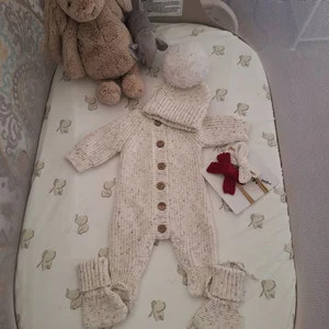 Baby Knit Jumpsuit Buttoned Outfit Combo Options Beanie Booties Jumper Coco-speckle MEKO - Etsy | Etsy (US)