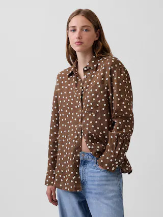 100% Linen Oversized Shirt | Gap (US)