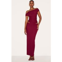 Burgundy Soft Touch Mid Rise Maxi Skirt, Burgundy | PrettyLittleThing IE