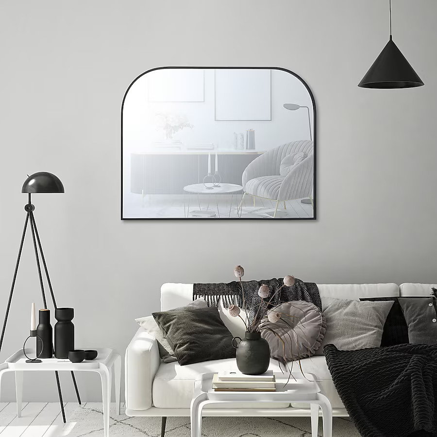 Origin 21 40-in W x 30.0-in H Rectangle Black Framed Wall Mirror | Lowe's