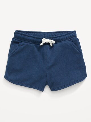 French Terry Drawstring Dolphin-Hem Shorts for Toddler Girls | Old Navy (US)