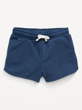 French Terry Drawstring Dolphin-Hem Shorts for Toddler Girls | Old Navy (US)
