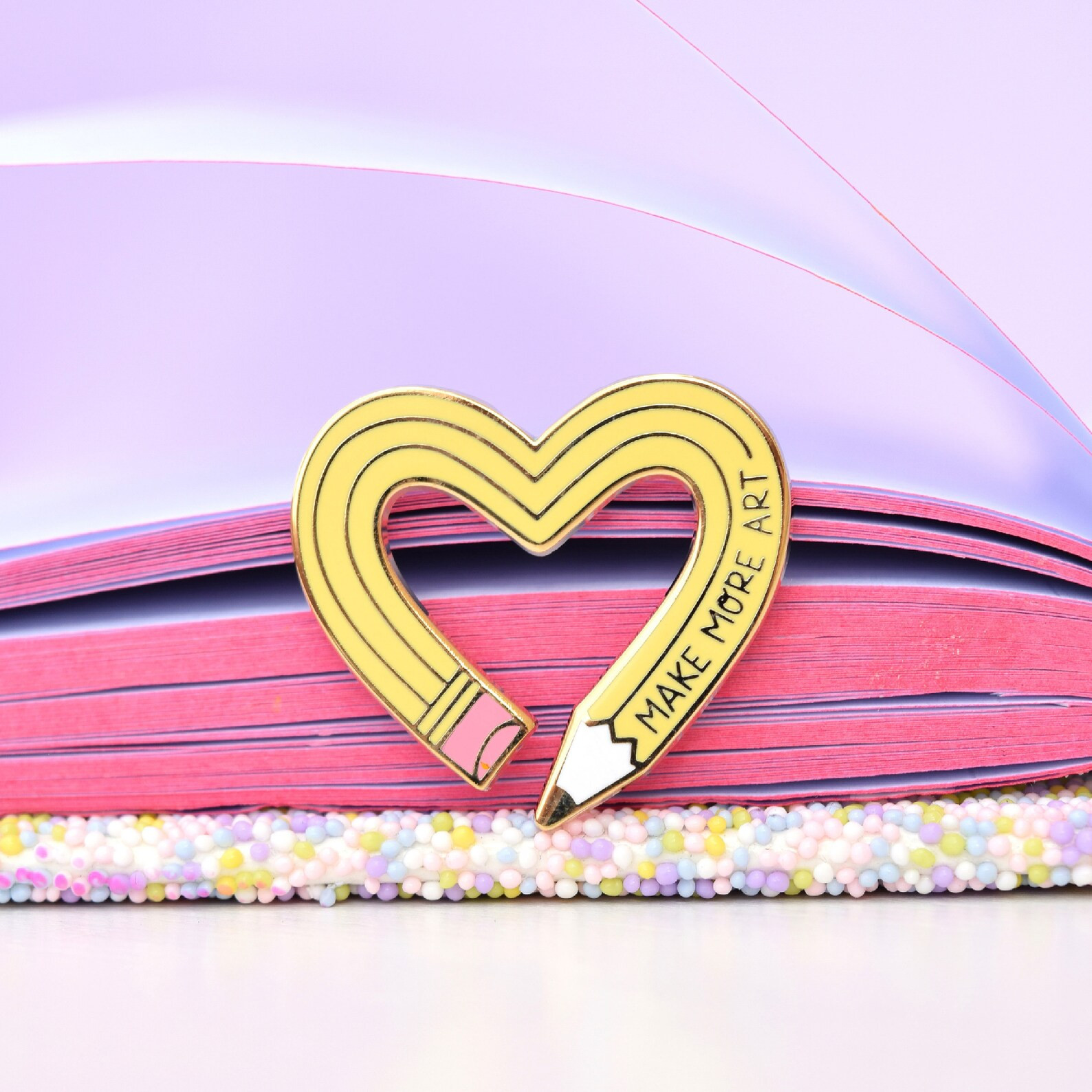 Make More Art Hard Enamel Pin // Pencil Artist Creative - Etsy | Etsy (US)