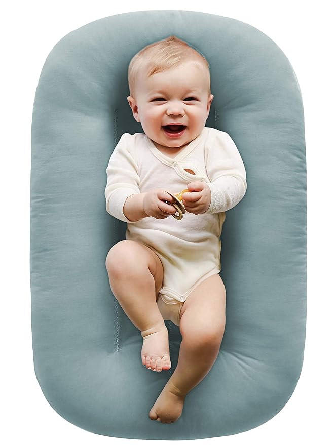Snuggle Me Organic Bare | Baby Lounger & Infant Floor Seat | Newborn Essentials | Organic Cotton,... | Amazon (US)