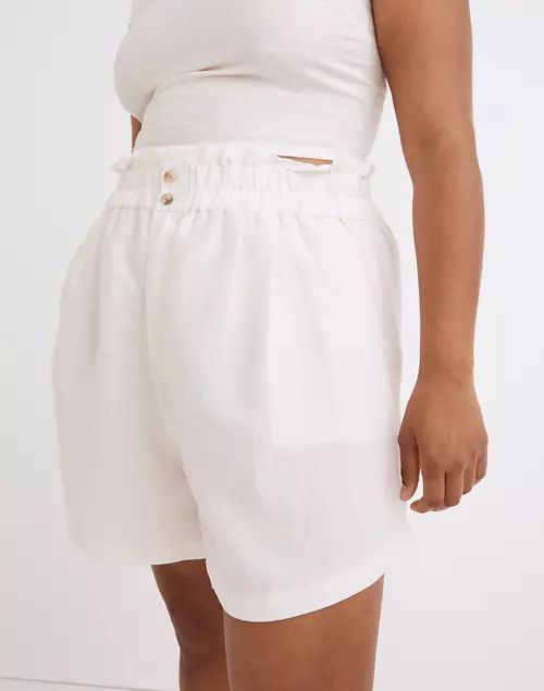 Linen-Blend Pull-On Paperbag Shorts | Madewell