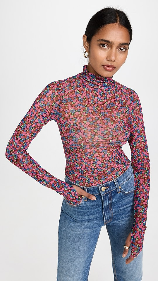 AFRM Zadie Turtleneck Mesh Top | SHOPBOP | Shopbop