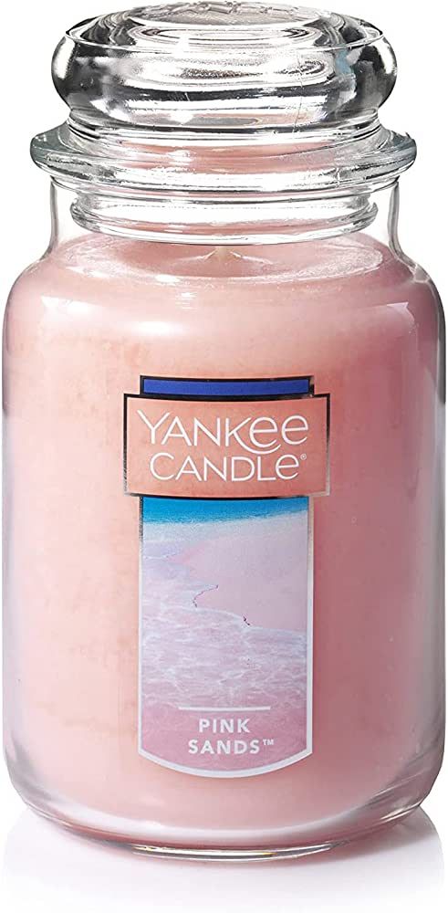 Yankee Candle Pink Sands Scented, Classic 22oz Large Jar Single Wick Candle, Over 110 Hours of Bu... | Amazon (US)