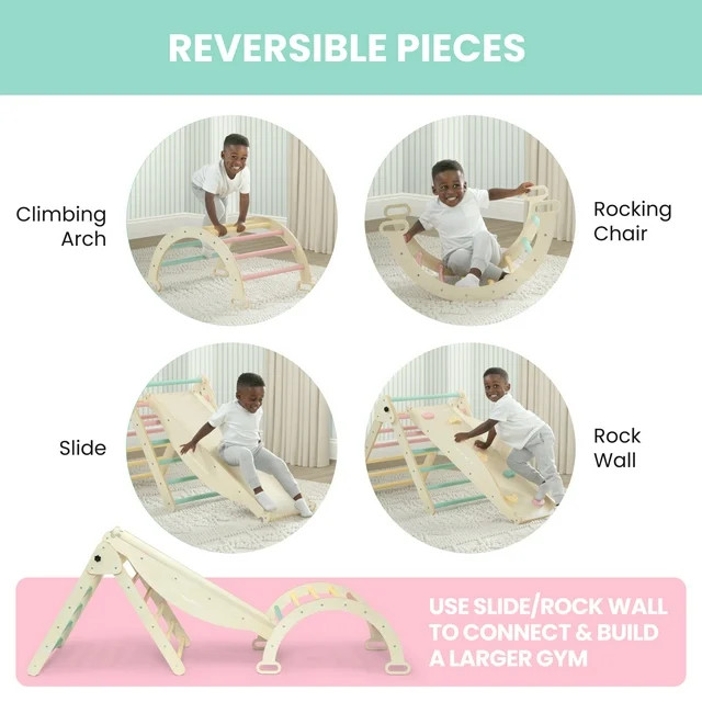 Delta Children Lil’ Climber Gym - Indoor Climbing Gym Playground for Kids - Montessori Toy with... | Walmart (US)