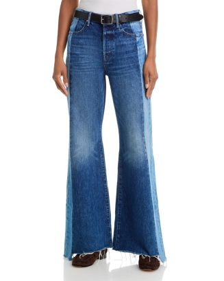 MOTHER The Tux Sidestepper Sneak High Rise Flare Jeans in Double Take | Bloomingdale's MOTHER | Bloomingdale's (AU)