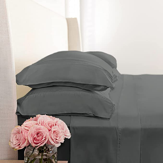 Amazon.com: KICKEE Bamboo Sheet Set, 100% Viscose from Bamboo, Sateen Weave, Silky Soft Bedding f... | Amazon (US)